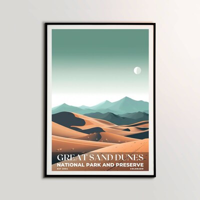 Great Sand Dunes National Park and Preserve Poster, Travel Art, Office Poster, Home Decor | S3 - image2